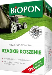NAWÓZ DO TRAWNIKA RZADKIE KOSZENIE BIOPON 1 KG
