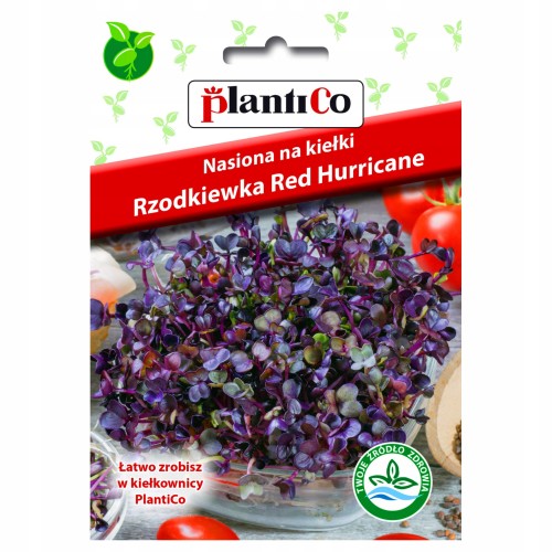 KIEŁKI RZODKIEWKA RED HURRICANE CZERWONA NASIONA