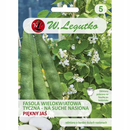 FASOLA WIELOKWIATOWA TYCZNA PIĘKNY JAŚ NASIONA 40g