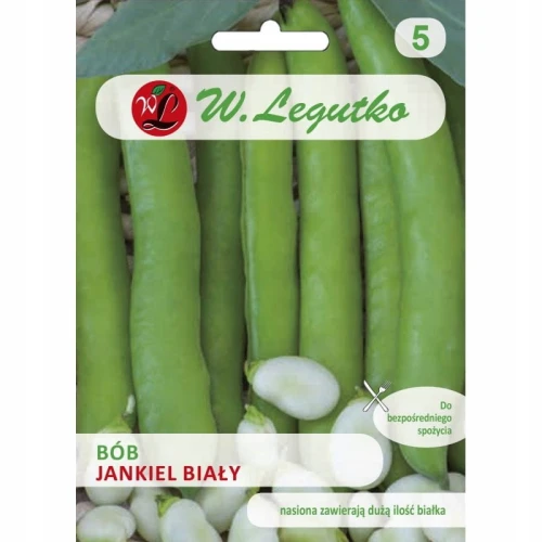 BÓB OGRODOWY JANKIEL BIAŁY LEGUTKO NASIONA 50g