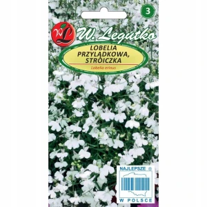 LOBELIA PRZYLĄDKOWA STROICZKA BIAŁA NASIONA 0,1g