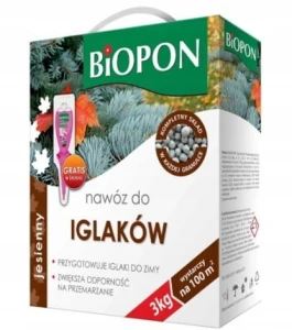 NAWÓZ JESIENNY DO IGLAKÓW BIOPON 3KG NA 100 M2