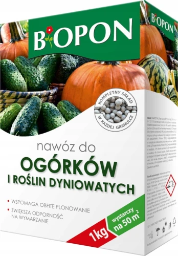 NAWÓZ DO OGÓRKÓW I ROŚLIN DYNIOWATYCH 1KG BIOPON