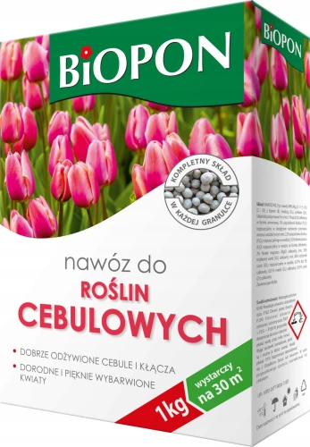 NAWÓZ DO ROŚLIN CEBULOWYCH BIOPON 1KG NA 30 M2