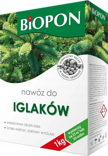 NAWÓZ DO IGLAKÓW BIOPON 1KG NA 30 ROŚLIN