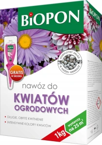 NAWÓZ DO KWIATÓW OGRODOWYCH BIOPON 1KG NA 25 M2