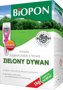 NAWÓZ ZIELONY DYWAN ZAGĘSZCZAJĄCY TRAWĘ 1KG