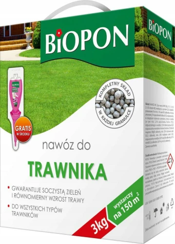 NAWÓZ DO TRAWNIKA TRAW BIOPON 3 KG NA 150 M2