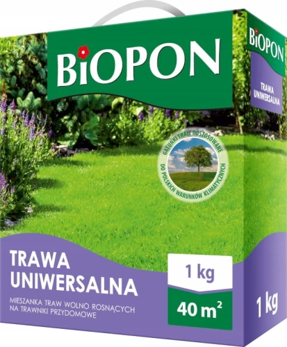 BIOPON TRAWA UNIWERSALNA NASIONA 1KG NA 40 M2