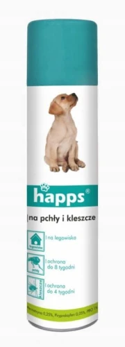HAPPS SPRAY NA PCHŁY I KLESZCZE DLA PSÓW 250ml