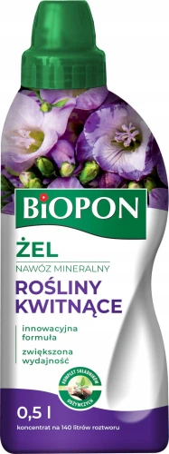 NAWÓZ ŻEL ODŻYWKA DO ROŚLIN KWITNĄCYCH BIOPON 0,5L