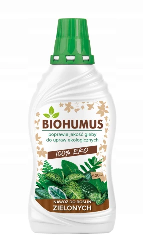 BIOHUMUS NAWÓZ ORGANICZNY DO ROŚLIN ZIELONYCH 0,5l