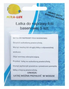 ŁATKI DO NAPRAWY DZIUR W BASENIE WODOODPORNE 5 szt