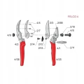FELCO 4 SZWAJCARSKI SEKATOR OGRODOWY PROFESJONALNY 21CM 5187