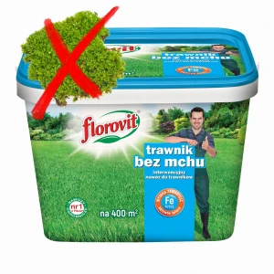 FLOROVIT Z ŻELAZEM NAWÓZ DO TRAWY ZWALCZA MECH W TRAWNIKU 8kg 400m²