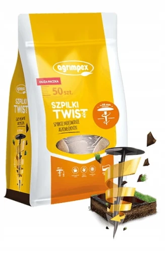 SZPILKI TWIST DO MOCOWANIA WŁÓKNINY CZARNE 50 szt