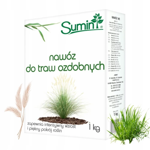 SUMIN NAWÓZ DO TRAW OZDOBNYCH ORYGINALNY GRANULAT OPTYMALNY SKŁAD 1KG