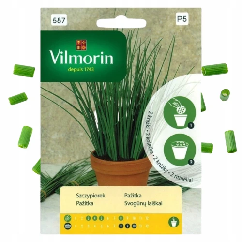 SZCZYPIOREK NASIONA NA KRĄŻKU VILMORIN 2 KRĄŻKI NASION SZYCZPIORKU 1g