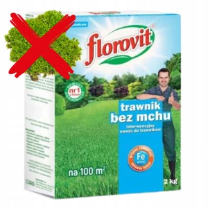 ANTY MECH FLOROVIT NAWÓZ DO TRAWY ZWALCZA MECH W TRAWNIKU 2kg 100m² ŻELAZO