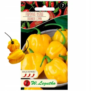 PAPRYKA BARDZO OSTRA CHIŃSKA MAŁA HABANERO ŻÓŁTA LIMON NASIONA LEGUTKO