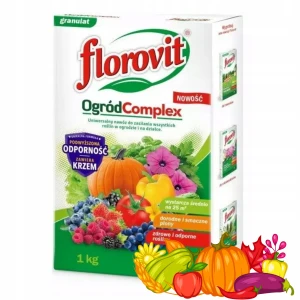 NAWÓZ N-P-K FLOROVIT OGRÓD COMPLEX GRANULOWANY UNIWERSALNY KARTON 1kg