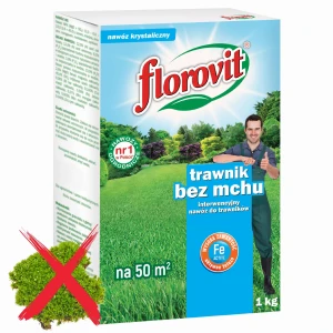 ANTY MECH FLOROVIT NAWÓZ DO TRAWY ZWALCZA MECH W TRAWNIKU 1kg / 50m² ŻELAZO