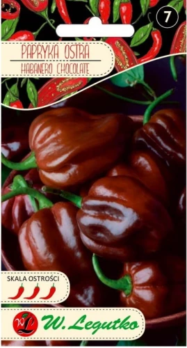 PAPRYKA CHIŃSKA HABANERO CHOCOLATE BARDZO OSTRA CIEMNA NASIONA LEGUTKO