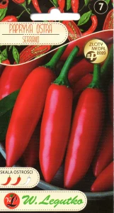 PAPRYKA OSTRA SERRANO CZERWONA PODŁÓŻNA NASIONA W. LEGUTKO 0,2g 48 NASION