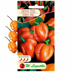 PAPRYKA CHIŃSKA HABANERO ORANGE BARDZO OSTRA MAŁA POMARAŃCZOWA NASIONA 15mg