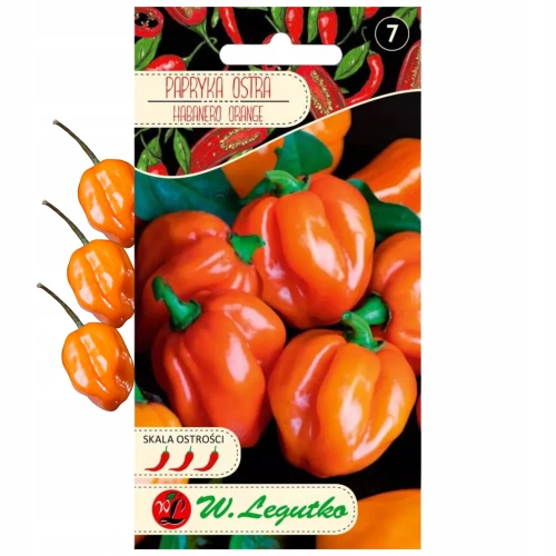 PAPRYKA CHIŃSKA HABANERO ORANGE BARDZO OSTRA MAŁA POMARAŃCZOWA NASIONA 15mg