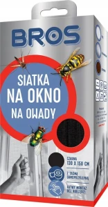 SIATKA NA OKNO PRZECIWKO OWADOM CZARNA 130 x 150cm