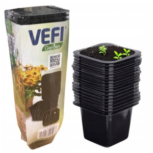 DONICZKI KWADRATOWE DO WYSIEWU VEFI NA ROZSADY 6x6x6 cm PLASTIKOWE 40 sztuk