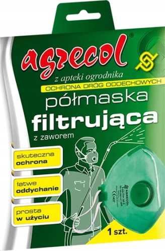 PÓŁMASKA FILTRUJĄCA Z ZAWOREM DO OPRYSKÓW AGRECOL
