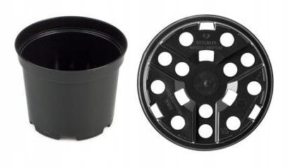 DONICZKA 3L PRODUKCYJNA CZARNA Z DZIURAMI DO WYSIEWU SBX O ŚREDNICY 19CM