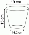 DONICZKA 3L PRODUKCYJNA CZARNA Z DZIURAMI DO WYSIEWU SBX O ŚREDNICY 19CM 7004