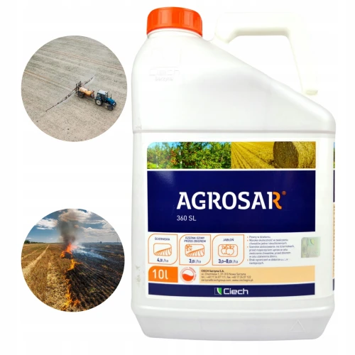 AGROSAR 360 SL 10L GLIFOSAT ZAMIENNIK ROUNDUP HERBICYD WYPALA CHWASTY